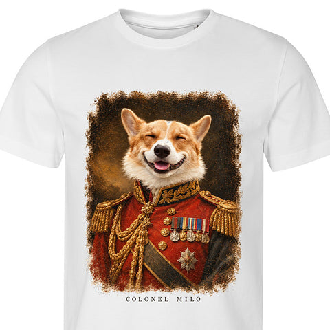 The Colonel: dog portrait t-shirt