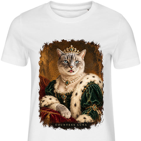 The Countess: cat portrait t-shirt