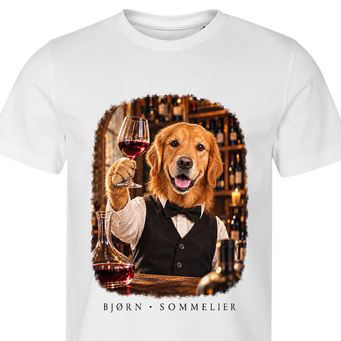 The Sommelier: dog portrait t-shirt