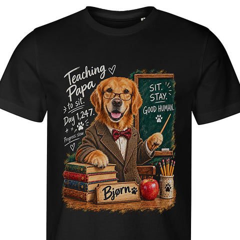 The Teacher: dog portrait t-shirt