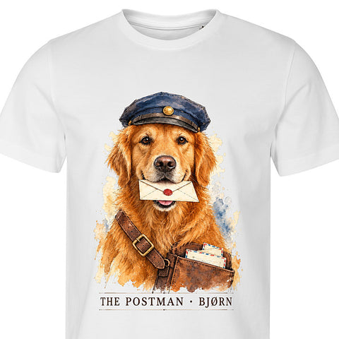 The Postman: dog portrait t-shirt