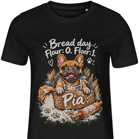 Bread Day: dog portrait t-shirt