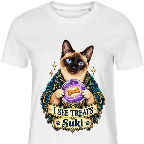 I See Treats: cat portrait t-shirt