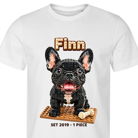 Building Brick: dog portrait t-shirt