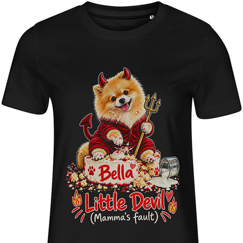 Little Devil: dog portrait t-shirt