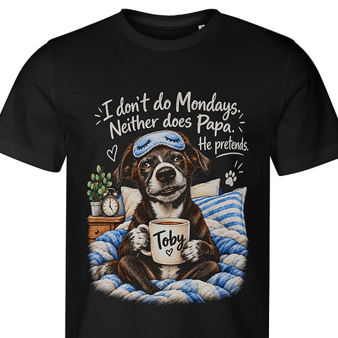 I Don’t Do Mondays: dog portrait t-shirt