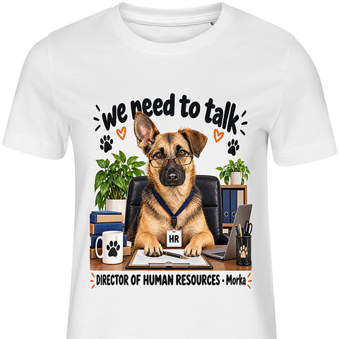 HR Director: dog portrait t-shirt