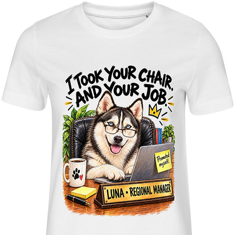 Took Your Chair: dog portrait t-shirt
