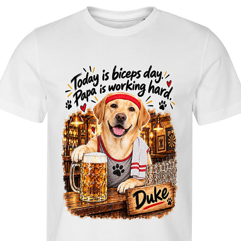 Biceps Day: dog portrait t-shirt