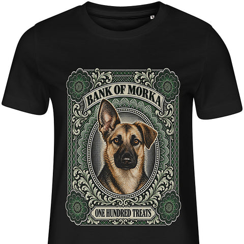 Bank Note: dog portrait t-shirt