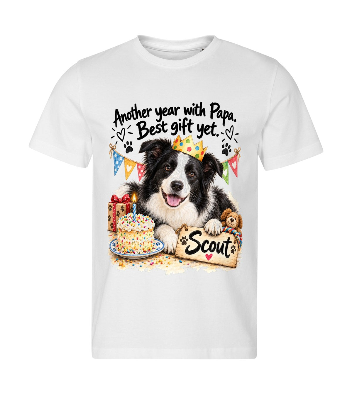 Best Gift Yet – men white t-shirt with a dog portrait