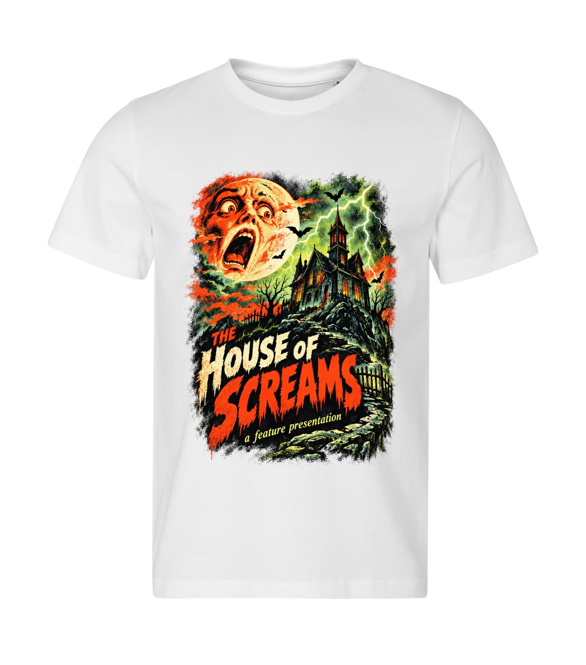 House of Screams – men white t-shirt