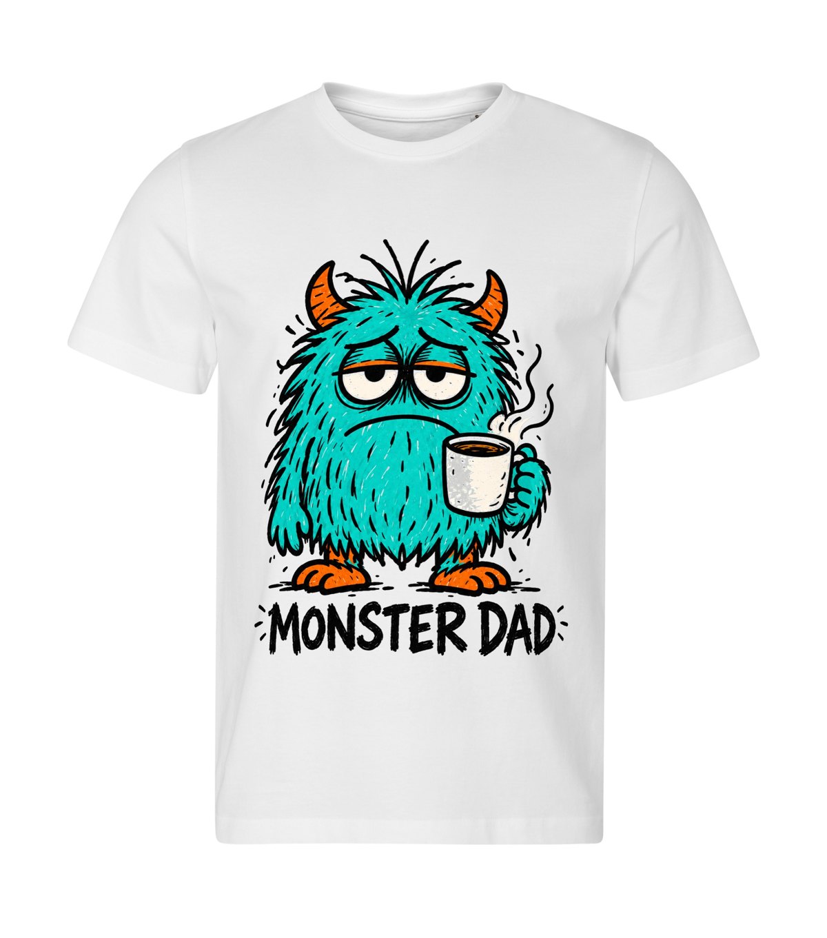 Monster Dad – men white t-shirt