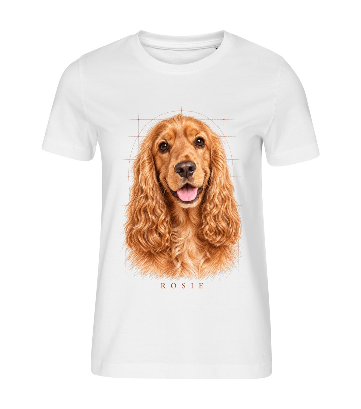 Pastel Portrait – women white t-shirt with a dog portrait