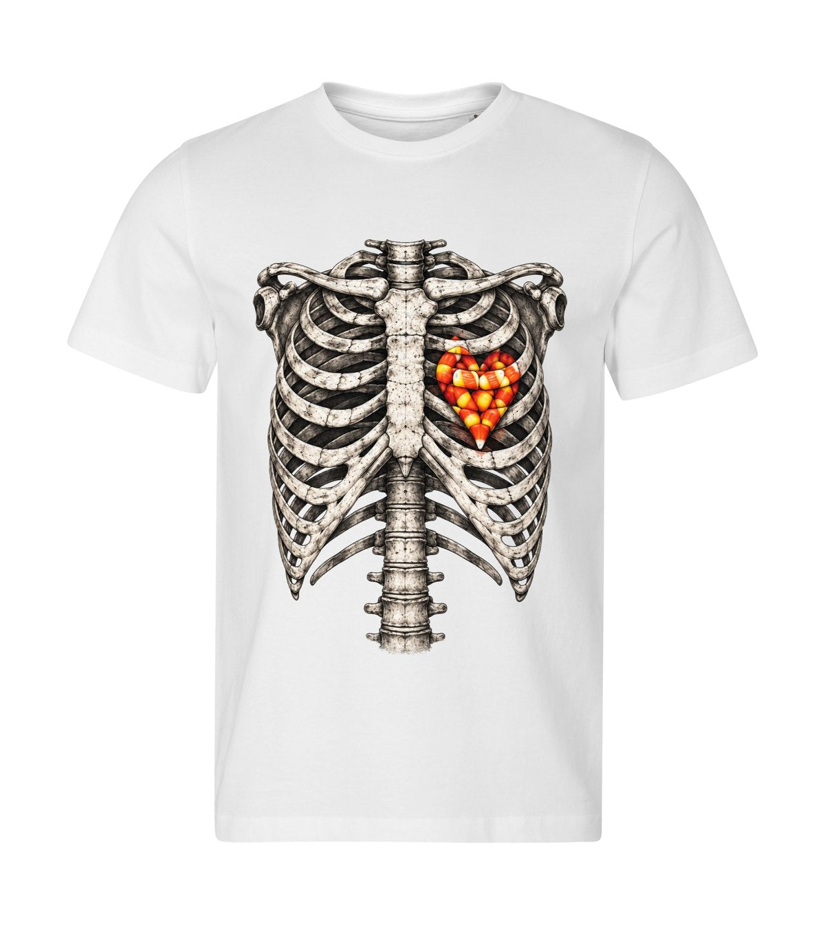 Skeleton Ribcage – men white t-shirt
