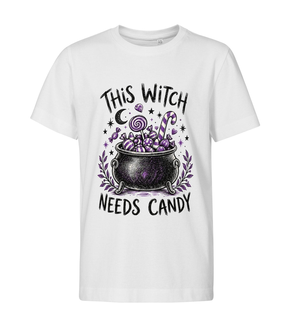 This Witch Needs Candy – kids white t-shirt