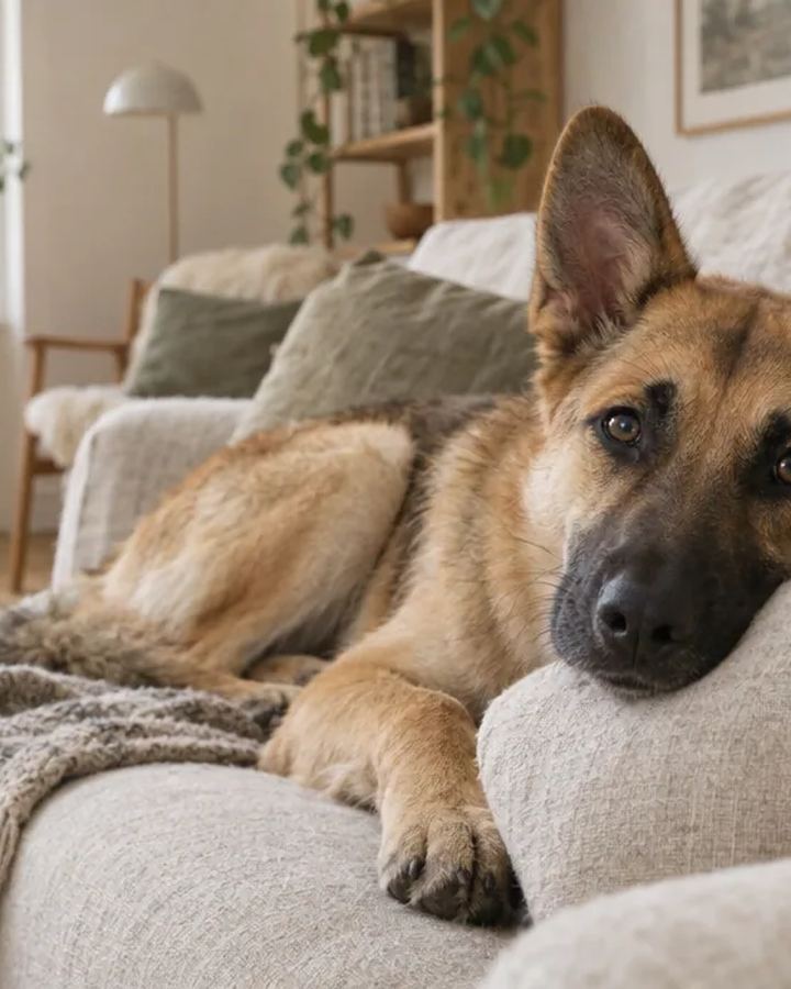 A normal phone photo of the dog