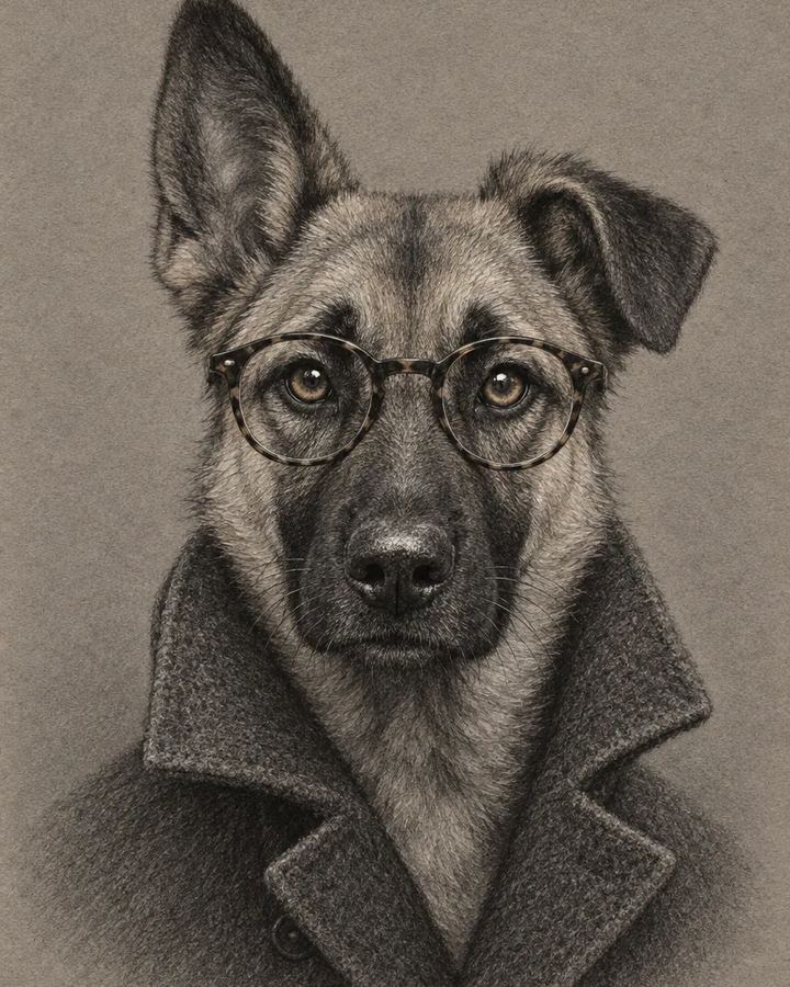 The drawn portrait preview