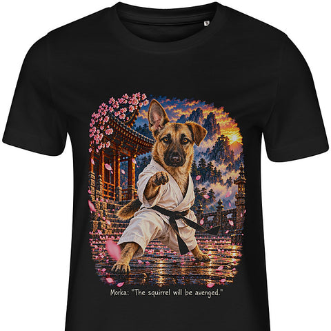 Kung Fu Master: dog portrait t-shirt