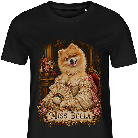 The Debutante: dog portrait t-shirt