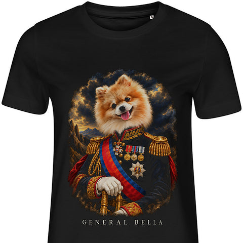 The General: dog portrait t-shirt