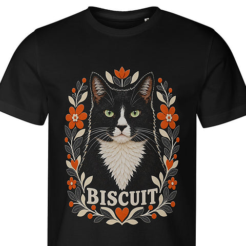 Paper Cut: cat portrait t-shirt