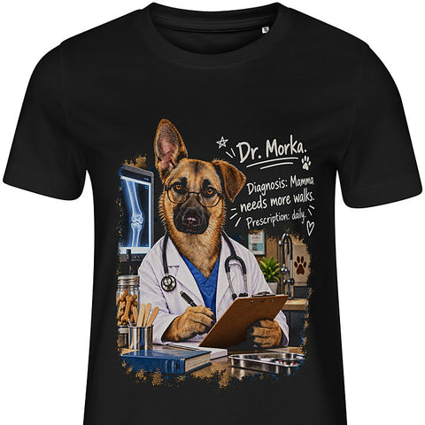 The Doctor: dog portrait t-shirt