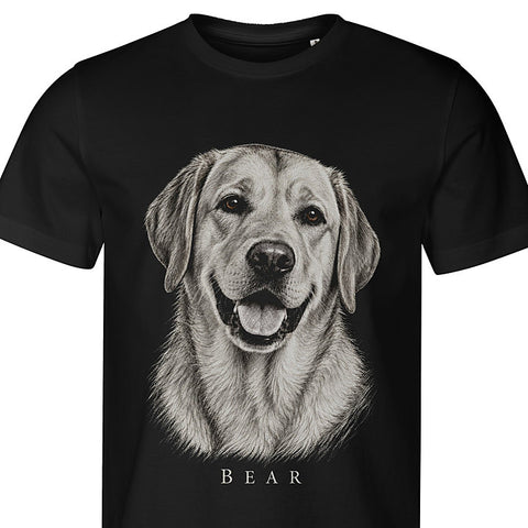 Charcoal Study: dog portrait t-shirt