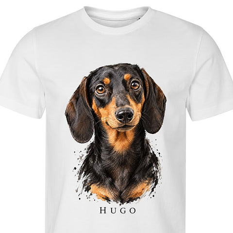 Ink Brush Portrait: dog portrait t-shirt