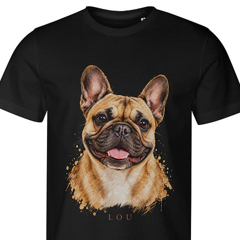 Watercolour Study: dog portrait t-shirt
