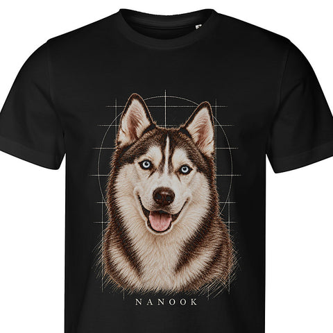 Conté Study: dog portrait t-shirt