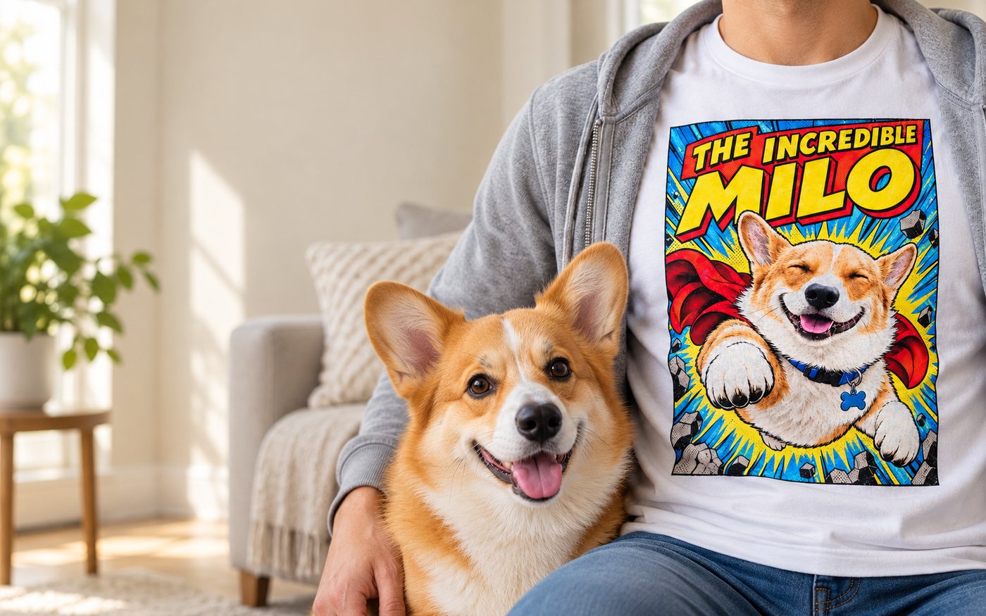 Cartoons – example design on a t-shirt