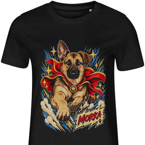 Anime Hero: dog portrait t-shirt