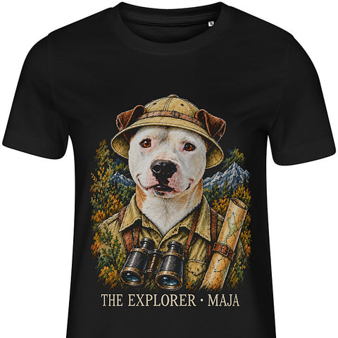 The Explorer: dog portrait t-shirt