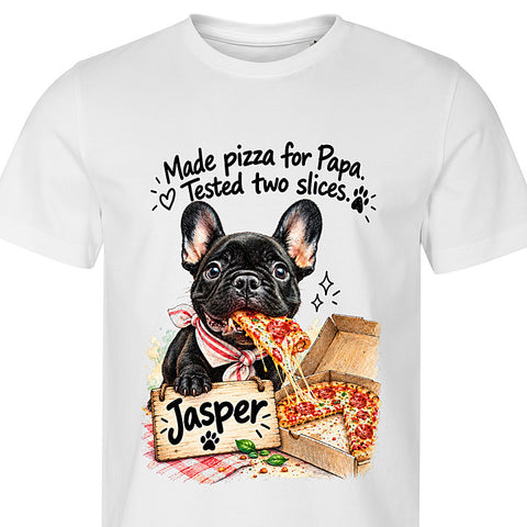 Pizza Night: dog portrait t-shirt