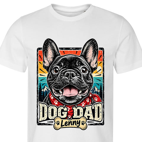 Dog Dad · Linocut: dog portrait t-shirt