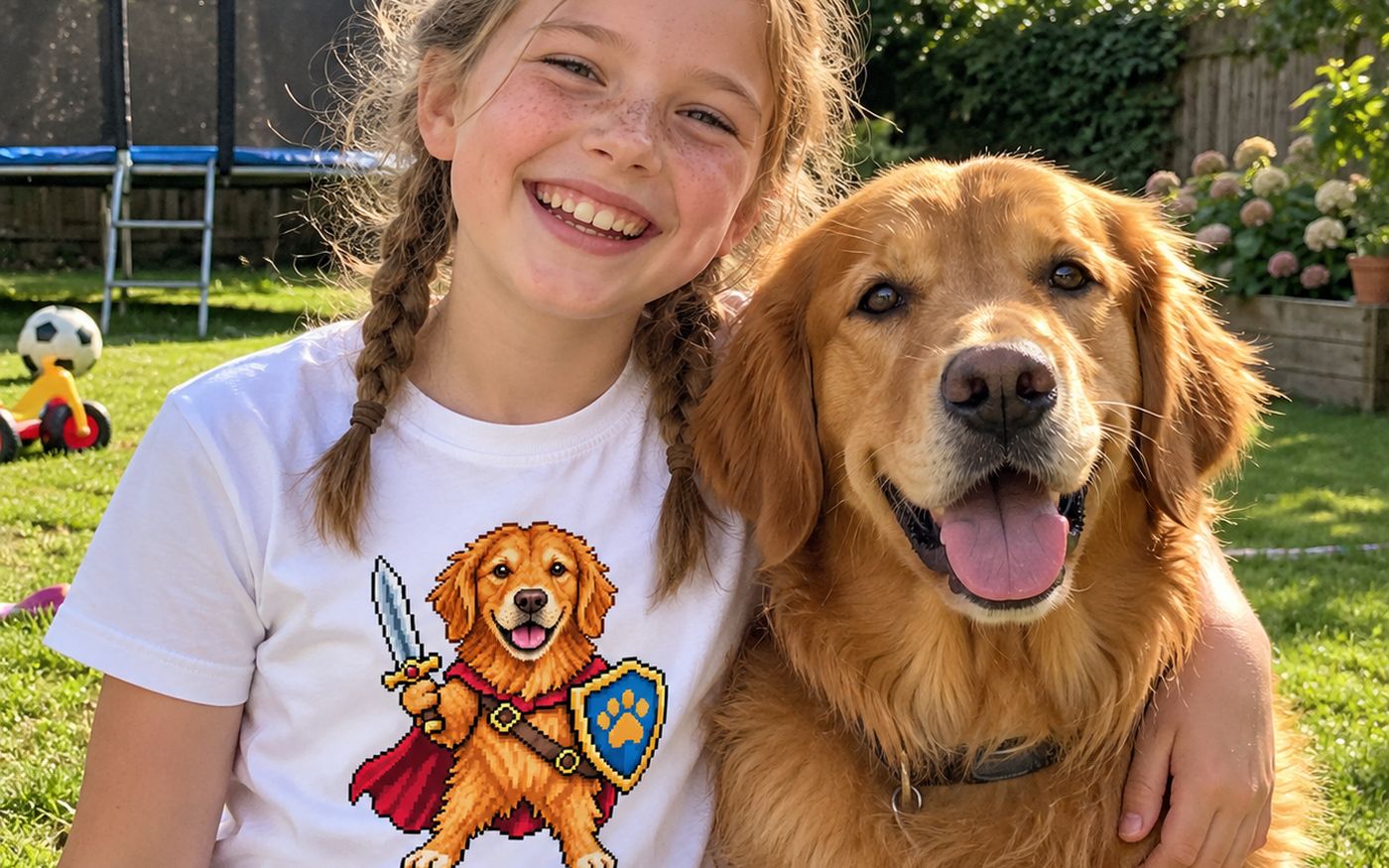 Kids: example pet portrait t-shirt