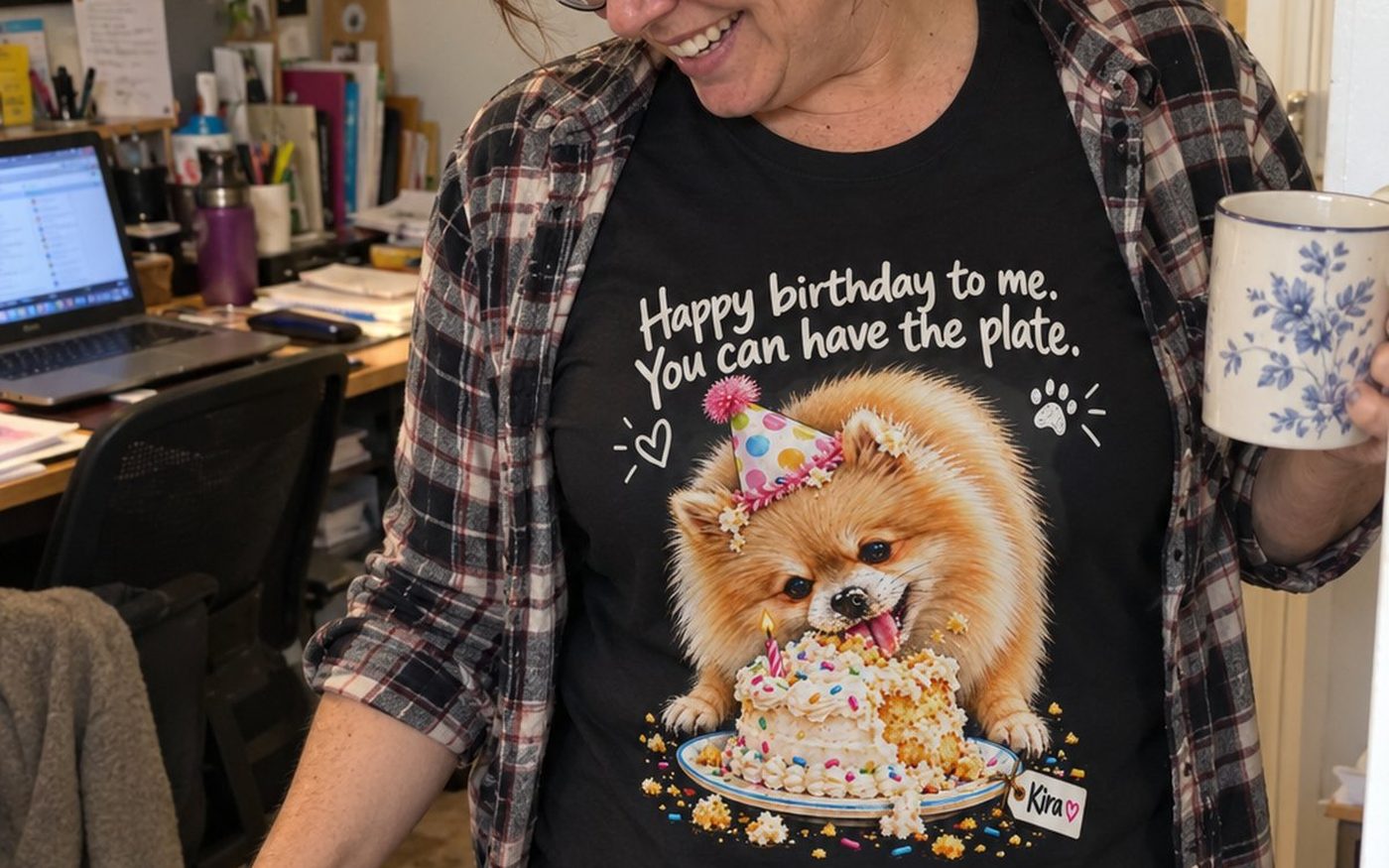 Occasions: example pet portrait t-shirt