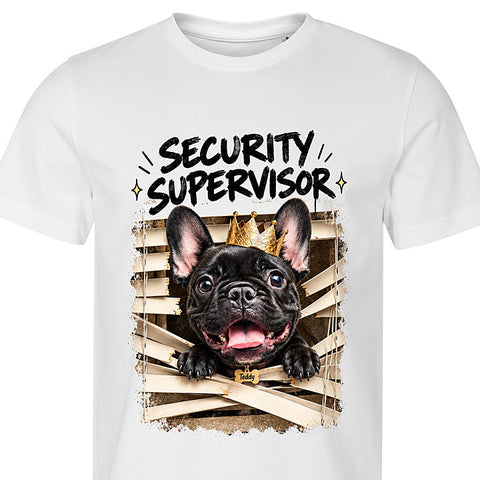 Security Supervisor: dog portrait t-shirt