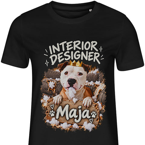 Interior Designer: dog portrait t-shirt