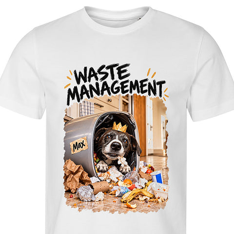 Waste Management: dog portrait t-shirt