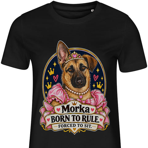 Born to Rule: dog portrait t-shirt