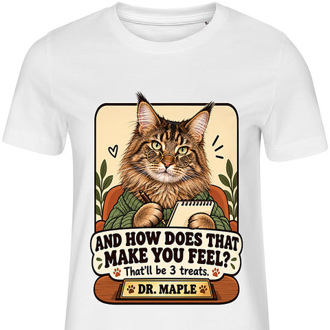 Dr. Feelings: cat portrait t-shirt