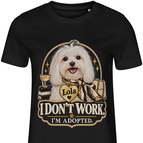 I Don’t Work: dog portrait t-shirt