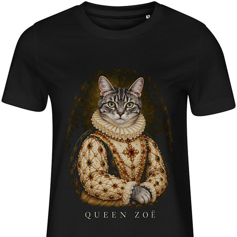 The Queen: cat portrait t-shirt