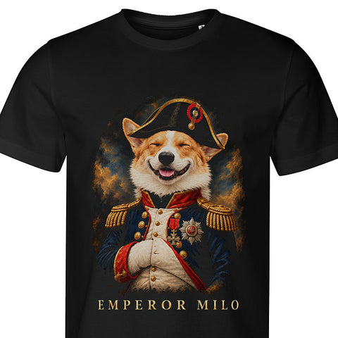 The Emperor: dog portrait t-shirt