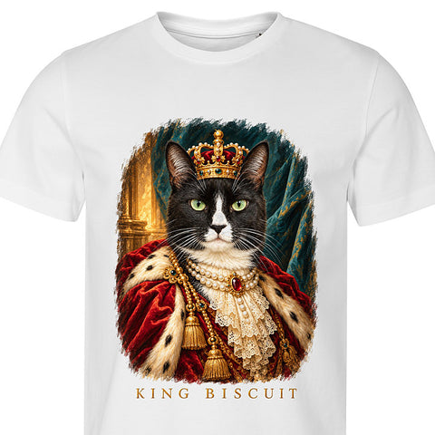 The Pearl King: cat portrait t-shirt
