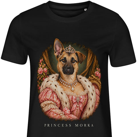 The Princess: dog portrait t-shirt