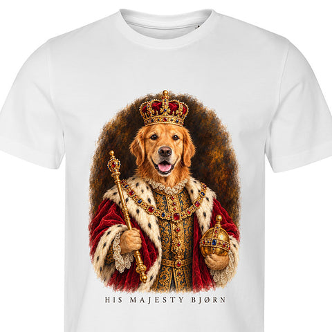 His Majesty: dog portrait t-shirt
