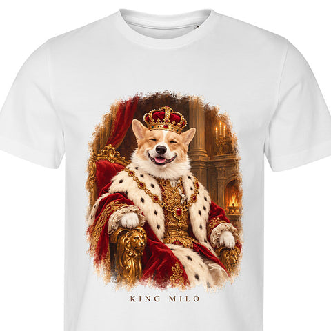 The Golden Throne: dog portrait t-shirt
